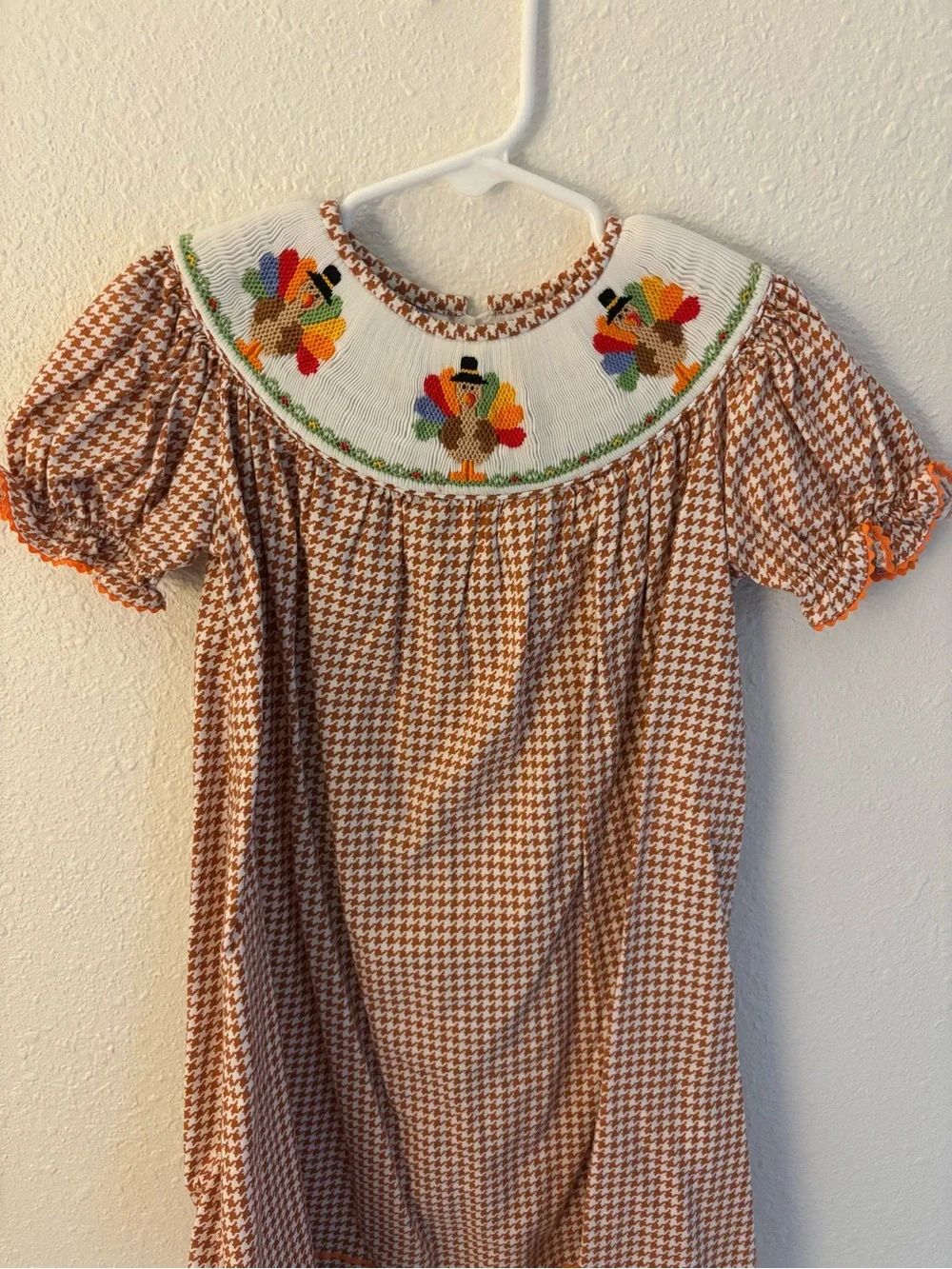 Smocked Thanksgiving Girls dress
